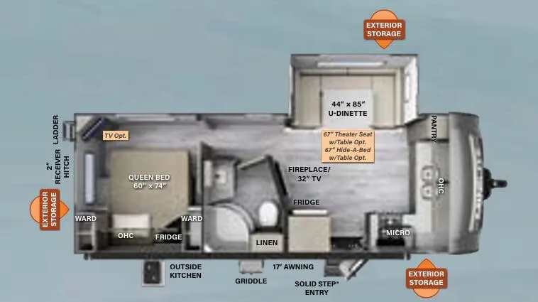 Forest River Rockwood Mini Lite 2506S floor plan