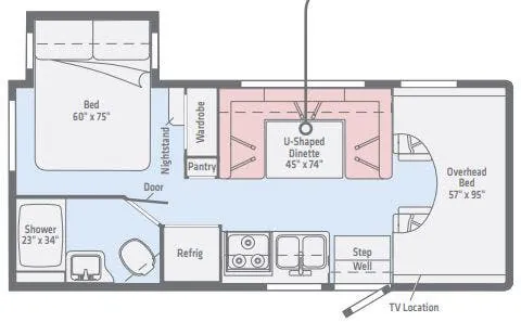 Winnebago Minnie Winnie 22M floor plan