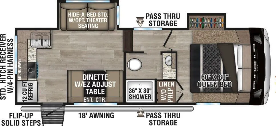 K-Z Durango Half-Ton D220RKD floor plan