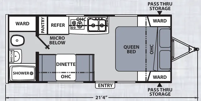 2019 Coachmen Apex Nano 187RB - Floor plan