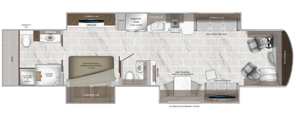 American Coach American Dream 42Q floor plan