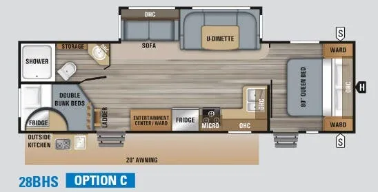 Jayco Jay Flight 28BHS floor plan