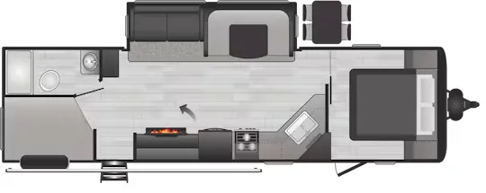Keystone Hideout 29DFS floor plan