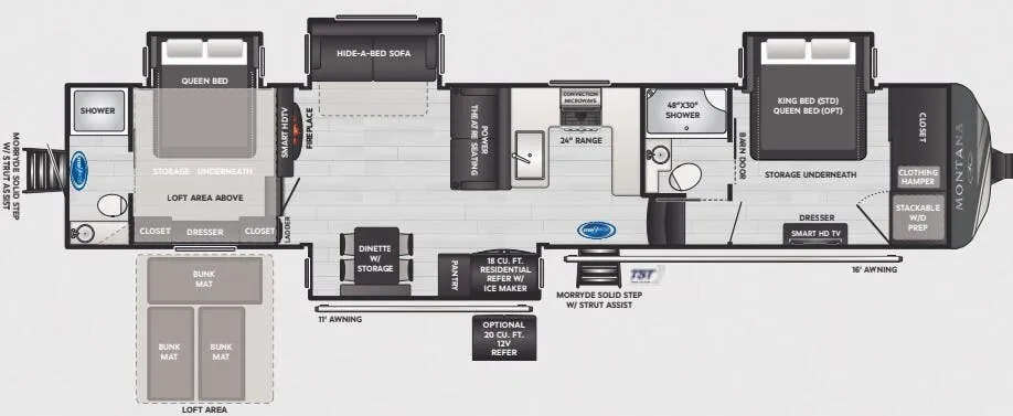 Keystone Montana 3915TB floor plan