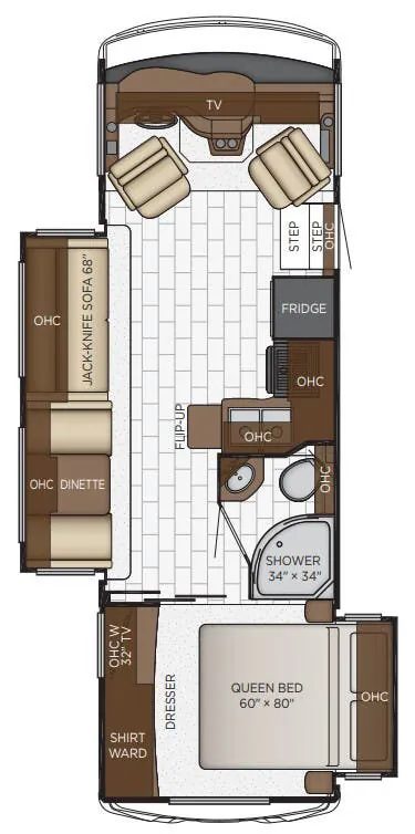 Newmar Bay Star Sport 2702 floor plan
