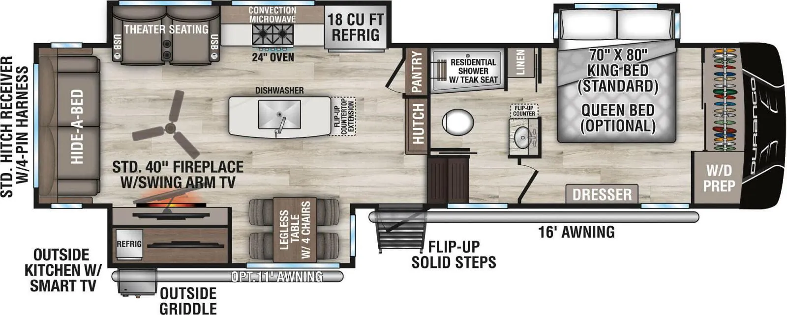 K-Z Durango D302RLT floor plan