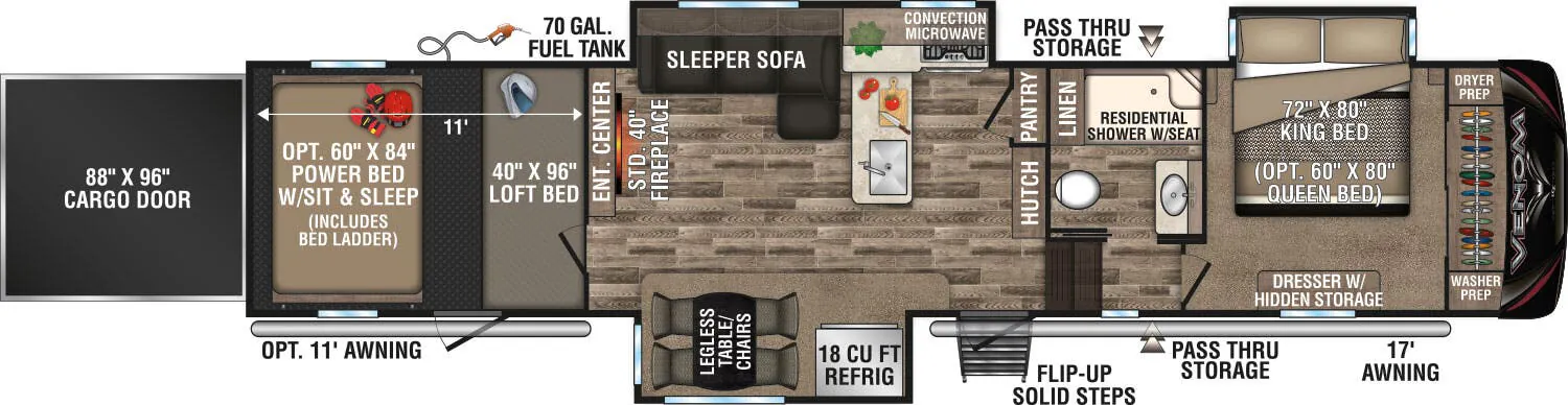 K-Z Venom 3911TK floor plan