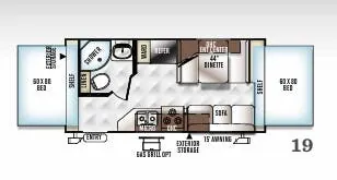 Forest River Flagstaff Shamrock 19 floor plan