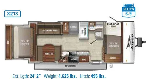 Jayco Jay Feather X213 floor plan