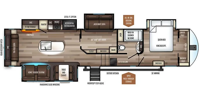 2020 Forest River Sabre 36BHQ floor plan