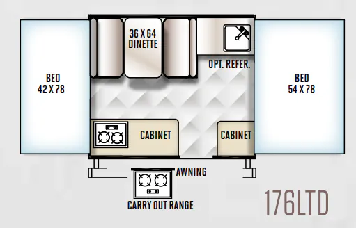 Forest River Flagstaff LTD 176LTD floor plan