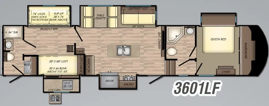 CrossRoads Volante 3601LF floor plan