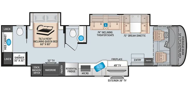2022 Thor Motor Coach Palazzo 37.5 floor plan