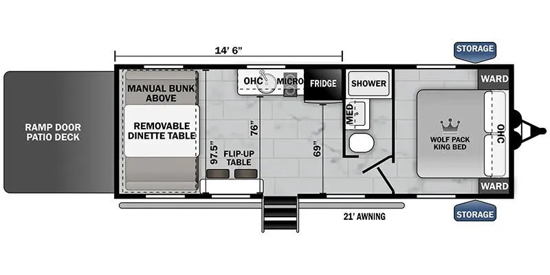 2026 Forest River WOLF PACK 24-14.5 - Floor plan