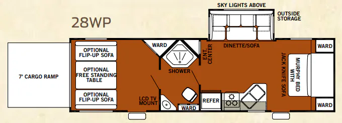 Forest River Cherokee Wolf Pack 28WP floor plan