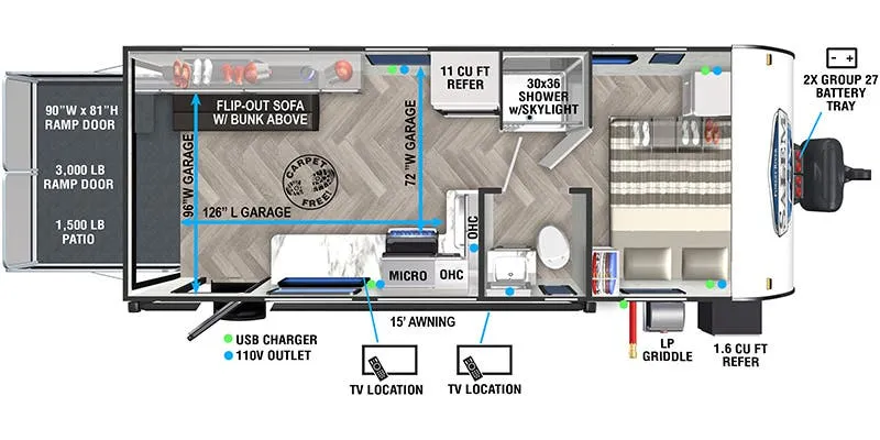 Forest River Salem FSX 175RTK floor plan