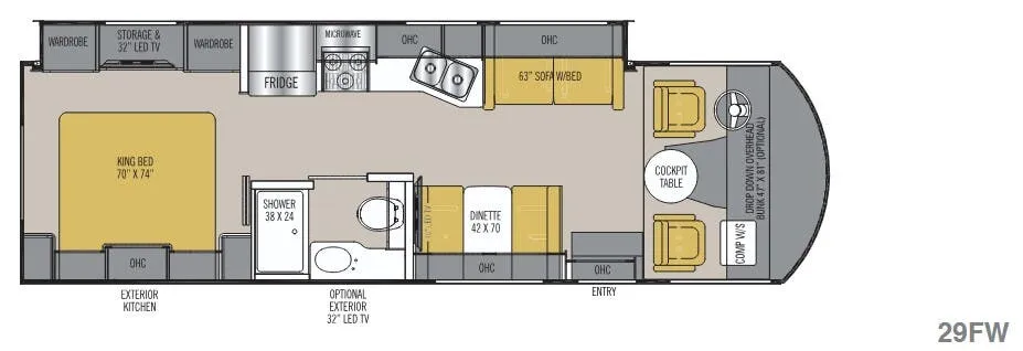 Coachmen Mirada 29FW floor plan