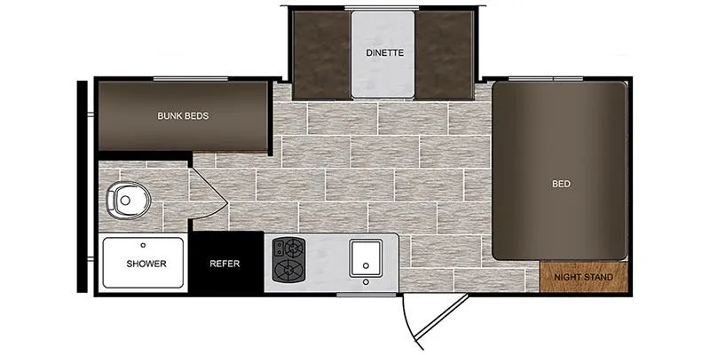 2022 Prime Time RV Avenger LT 17BHS - Floor plan