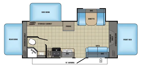 Jayco Jay Feather X23F floor plan