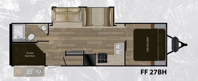 Cruiser RV Fun Finder Xtreme Lite 27BH floor plan