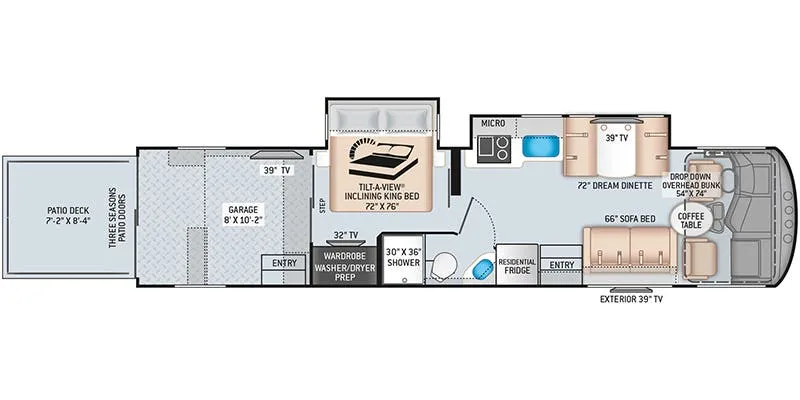 2022 Thor Motor Coach Outlaw 38KB floor plan