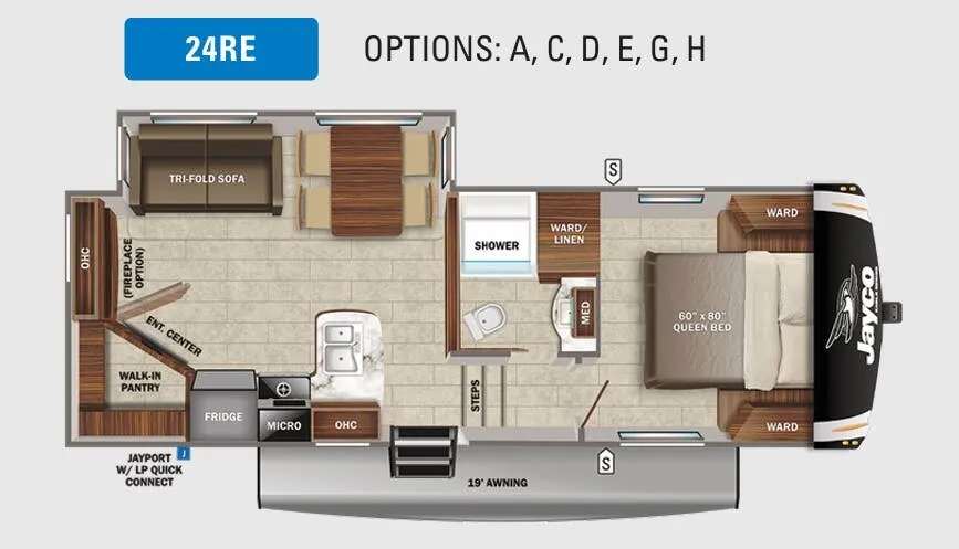 Jayco Eagle HT 24RE floor plan