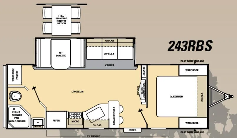 Coachmen Catalina 243RBS floor plan