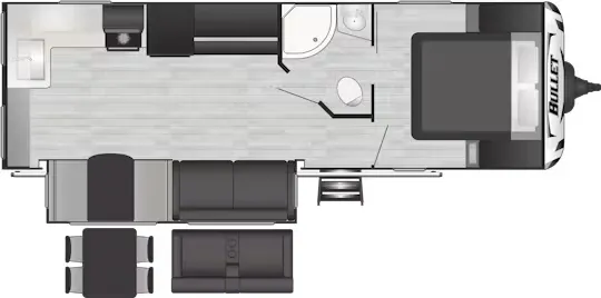 Keystone Bullet Premium 258RKS floor plan