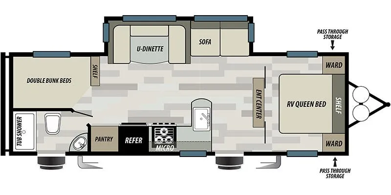 2022 Forest River EVO T2850 floor plan
