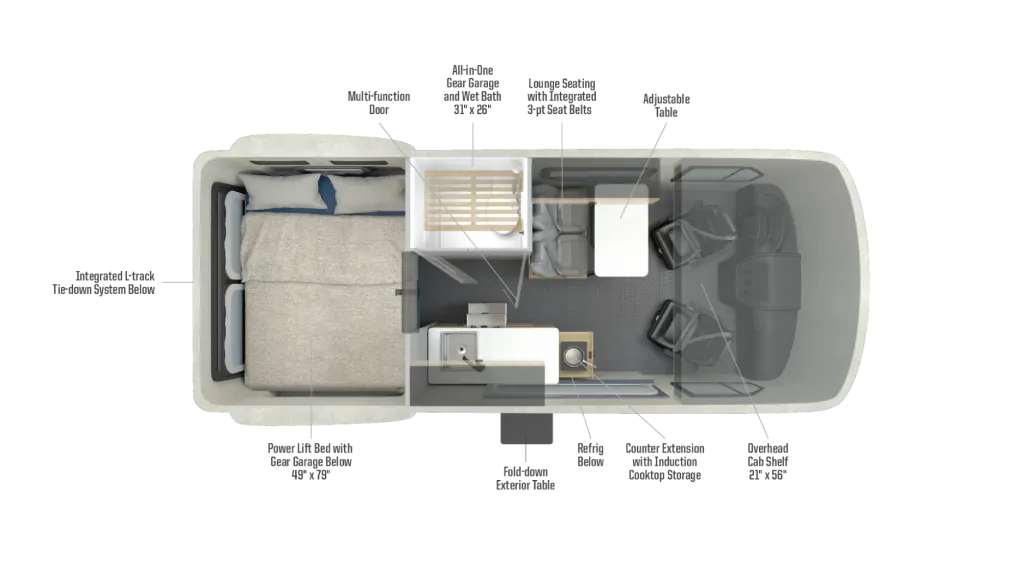 2027 Winnebago Revel 44E floor plan