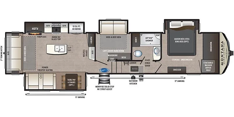 2021 Keystone Montana High Country 384BR floor plan