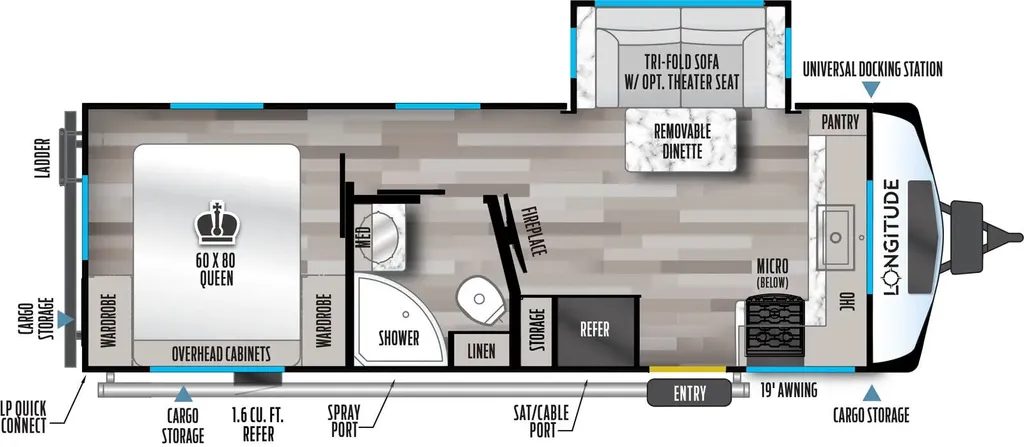 2026 East to West Longitude 230FK floor plan