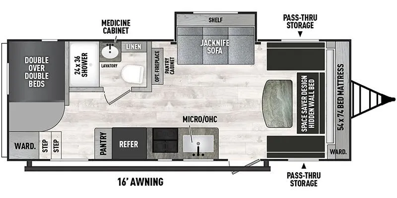 Coachmen Clipper 5K Series 252DBUS floor plan