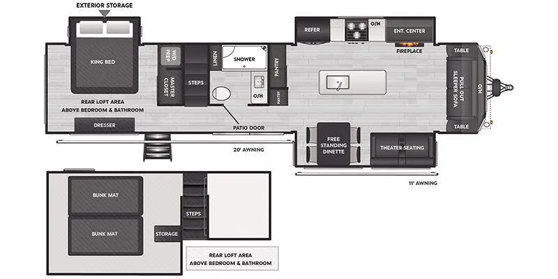 Keystone Retreat 391FSRL floor plan