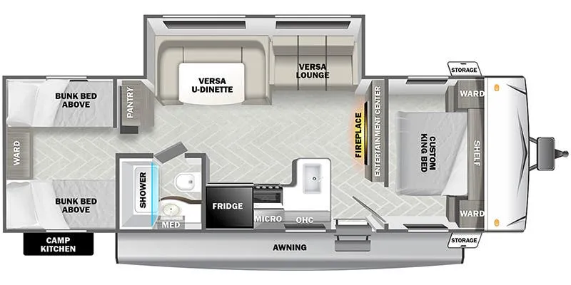 Forest River Salem Cruise Lite Southwest 282QBXL floor plan
