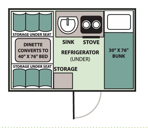 Aliner Ranger 10 Bunk floor plan