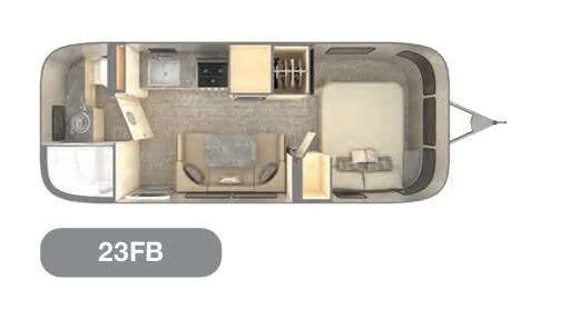 Airstream Flying Cloud 23FB floor plan
