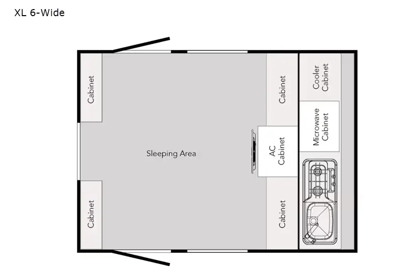 2022 Nucamp RV TAG XL 6-Wide floor plan