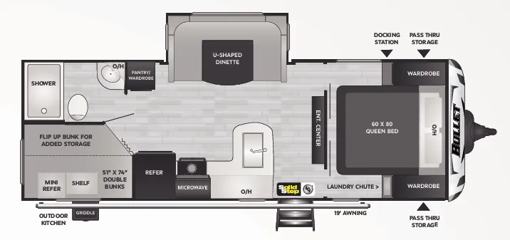 Keystone Bullet Premium 243BHSWE floor plan