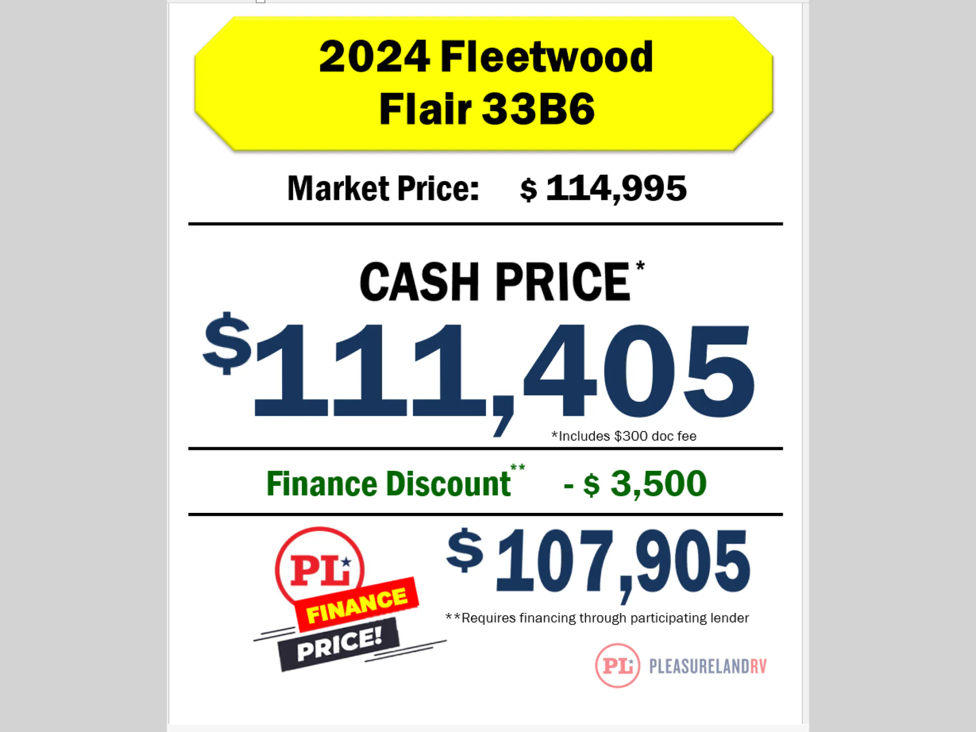 2024 Fleetwood Flair 33B6 - Photo 2