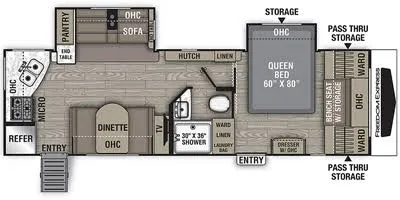 2020 Coachmen Freedom Express Ultra Lite 276 RKDS - Floor plan
