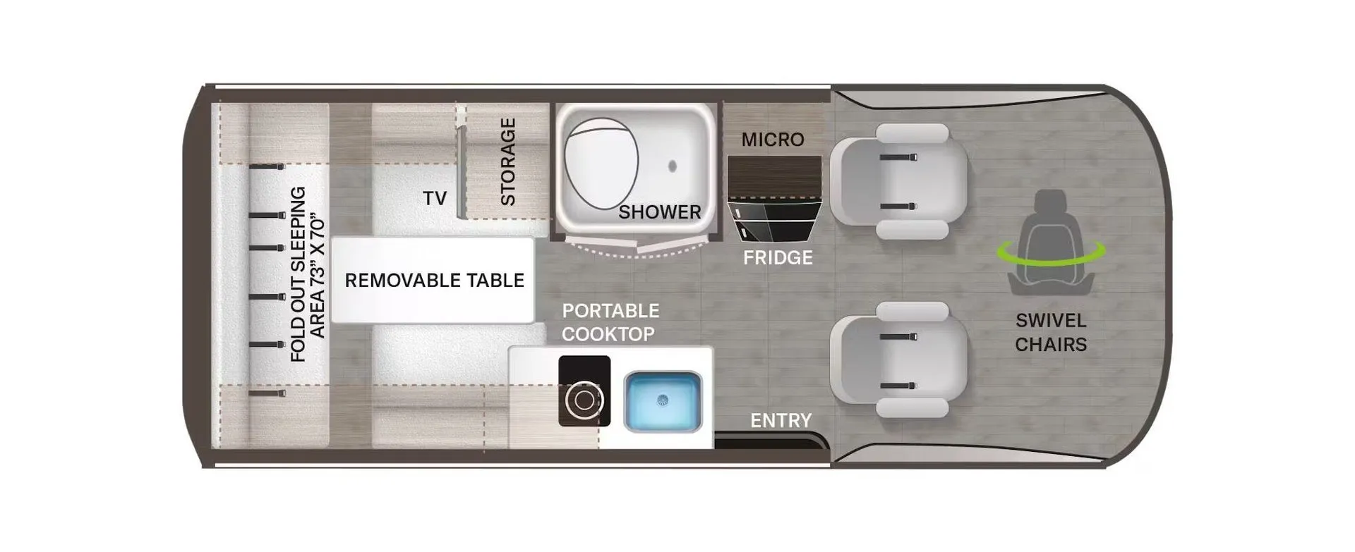 2027 Thor Motor Coach Tranquility 19P - Floor plan