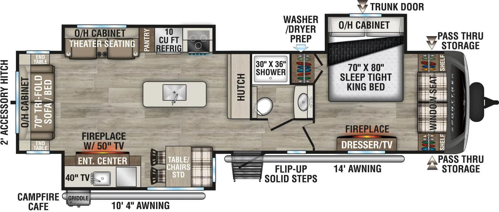 2026 Venture RV SportTrek Touring Edition STT343VIK - Floor plan