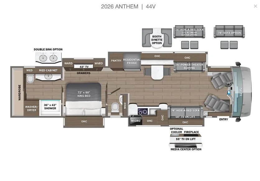 Entegra Coach Anthem 44V floor plan