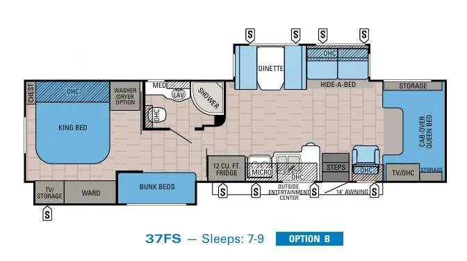 2015 Jayco SENECA 37FS - Floor plan