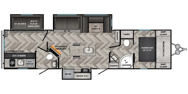 CrossRoads Zinger ZR331BH floor plan
