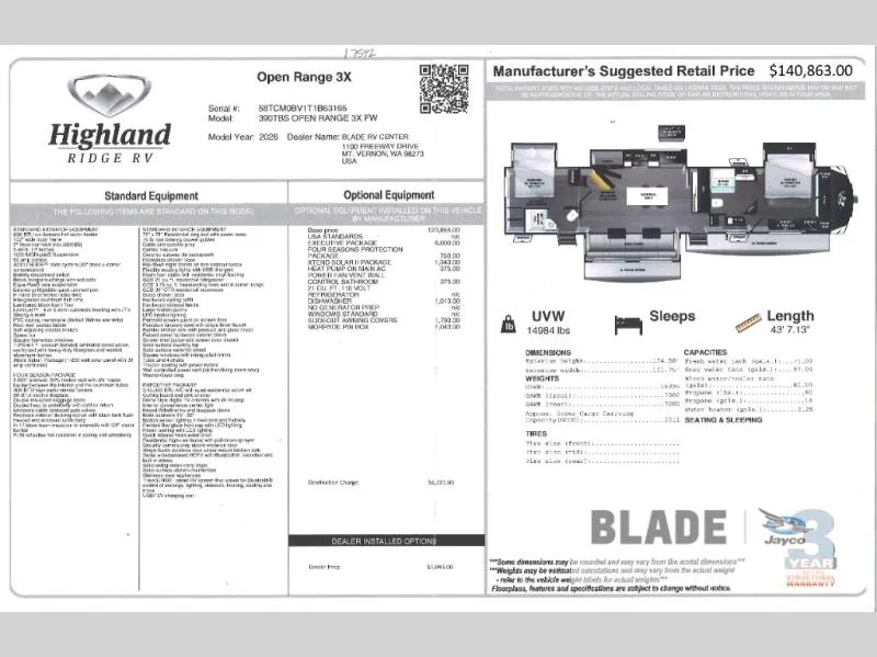 2026 Open Range RV Open Range 3X 390TBS - Photo 3