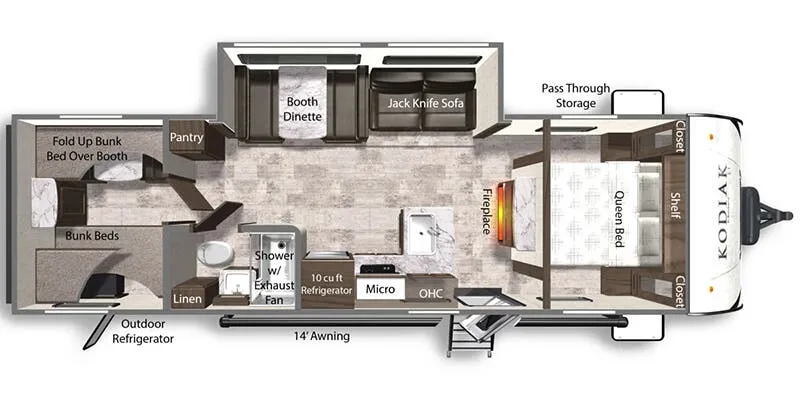 Dutchmen Kodiak SE 280BHSL floor plan