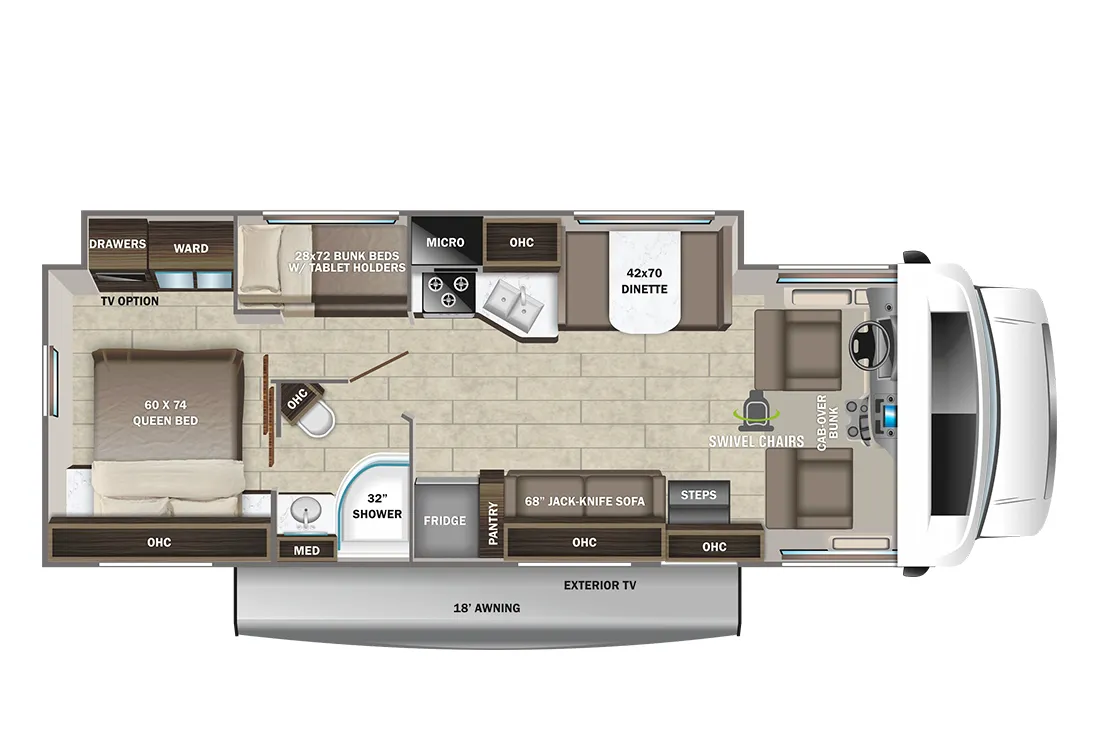 Entegra Coach Odyssey 31F floor plan