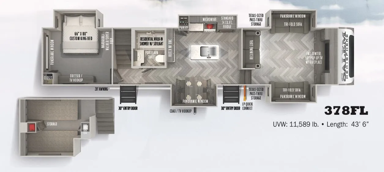Forest River Salem Hemisphere 378FL floor plan